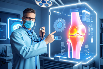 医学科研膝关节健康概念图