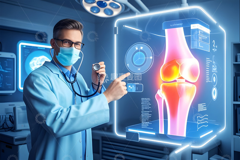 高清大图下载【趣麦麦图】医学科研膝关节健康概念图