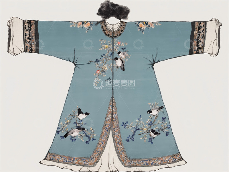 高清大图下载【趣麦麦图】九品练鹊官服