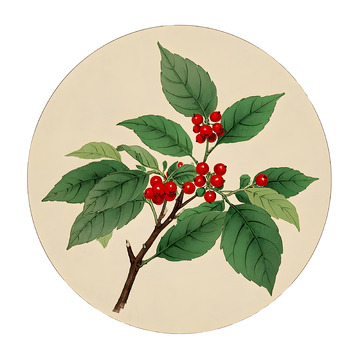 本草纲目中草药之蜀椒插画素材