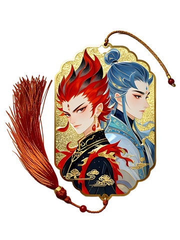 文创产品设计之哪吒敖丙书签6