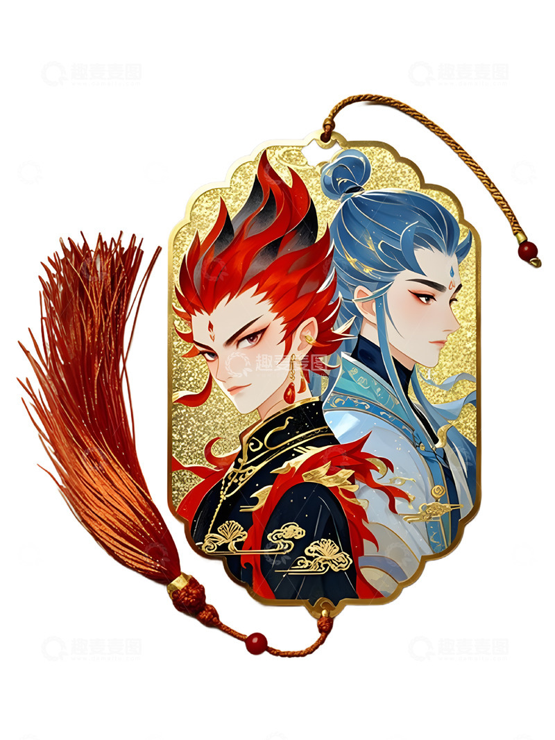 文创产品设计之哪吒敖丙书签6