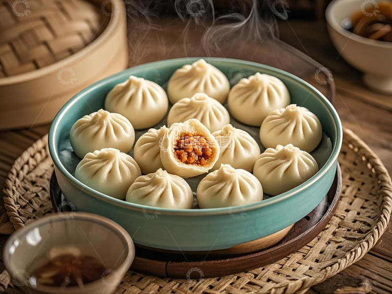 高清大图下载【趣麦麦图】包子高清美食摄影