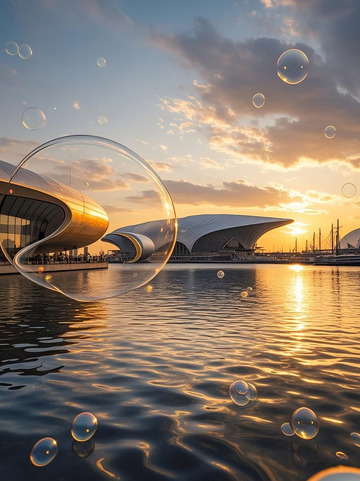 天津国家海洋博物馆唯美摄影图