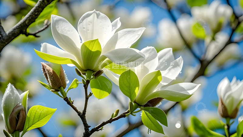 高清大图下载【趣麦麦图】春天摄影玉兰花开花花卉素材10