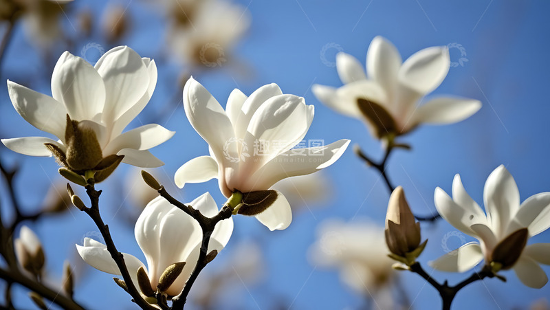 春天摄影玉兰花开花花卉素材19