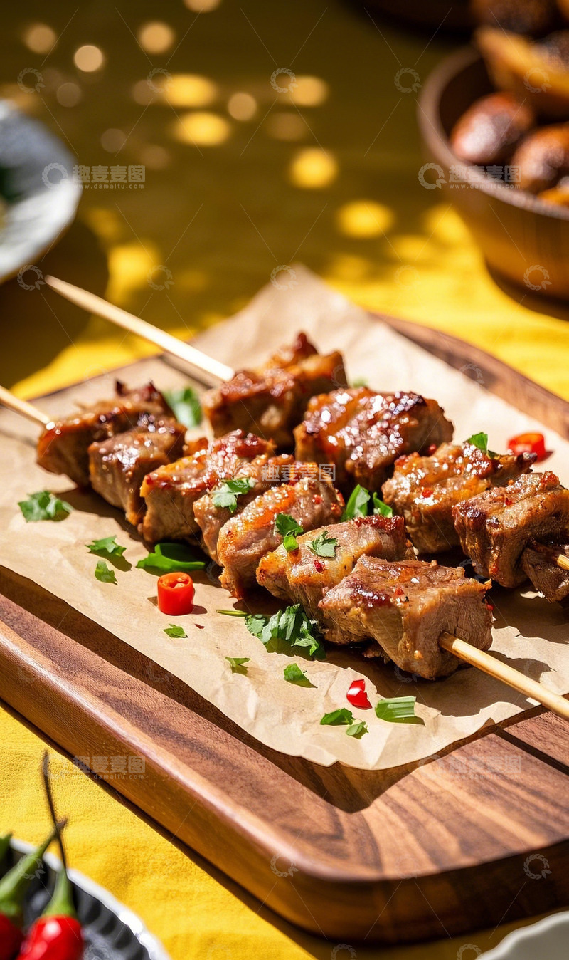 高清大图下载【趣麦麦图】烤羊肉串,烧烤,美食
