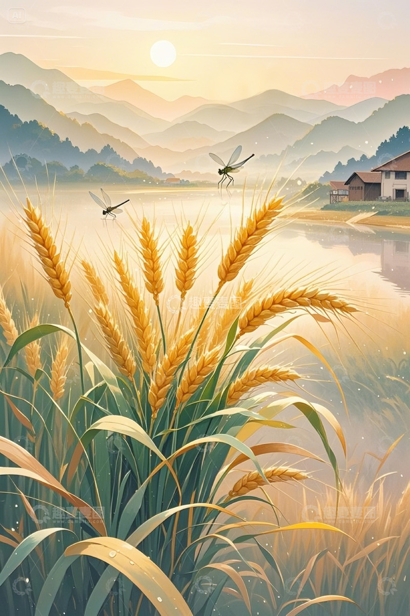 高清大图下载【趣麦麦图】小小确幸，满满爱意 今日小满，知足即安