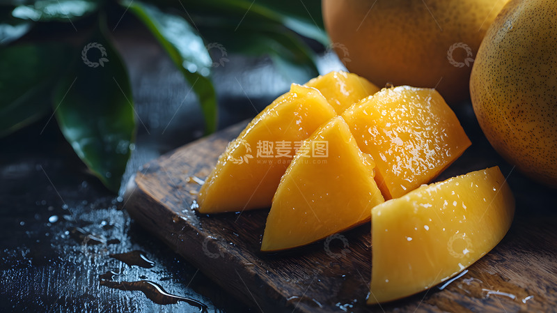 高清大图下载【趣麦麦图】切好的芒果图片