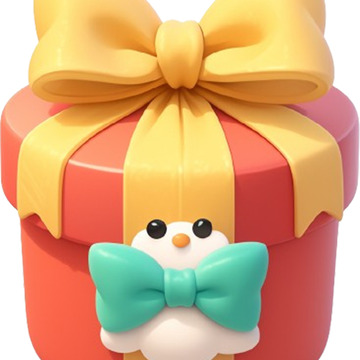 红色卡通礼物礼盒