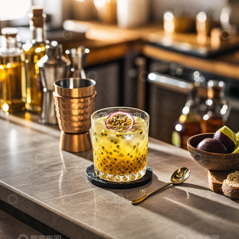 高清大图下载【趣麦麦图】百香果饮料 1