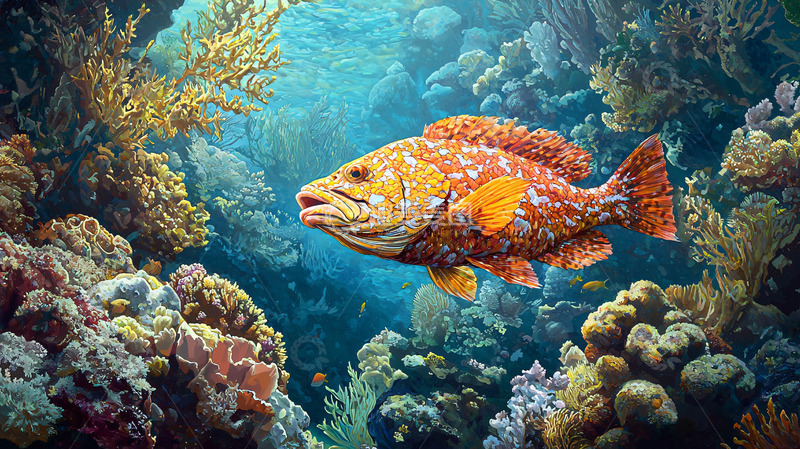 高清大图下载【趣麦麦图】珊瑚礁鱼类高清图片