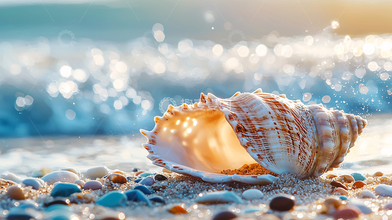 高清大图下载【趣麦麦图】海滩上的贝壳