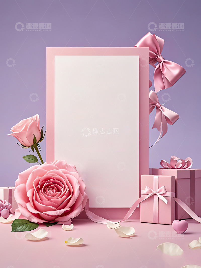 高清大图下载【趣麦麦图】七夕520情人节浪漫玫瑰背景30