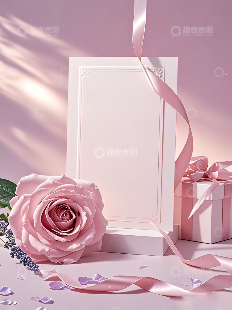 高清大图下载【趣麦麦图】七夕520情人节浪漫玫瑰背景47