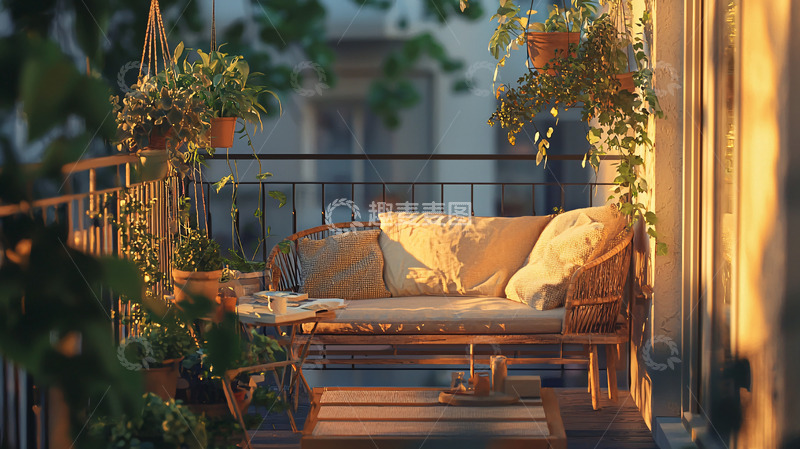 高清大图下载【趣麦麦图】阳台休闲区高清图片
