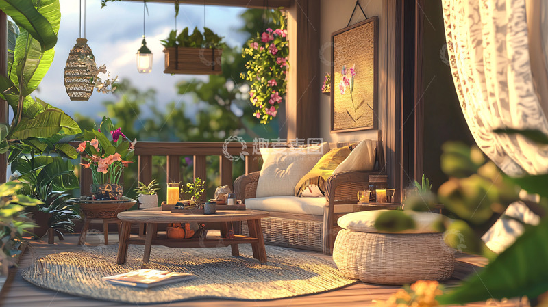 高清大图下载【趣麦麦图】阳台花园设计