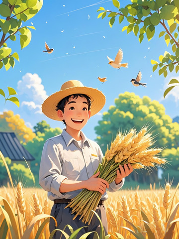 农民劳动者插画
