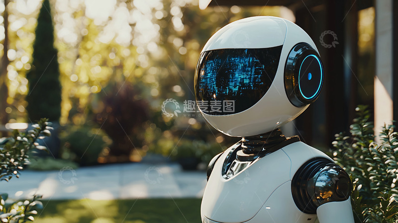 高清大图下载【趣麦麦图】白色机器人