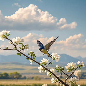 春天燕子飞舞