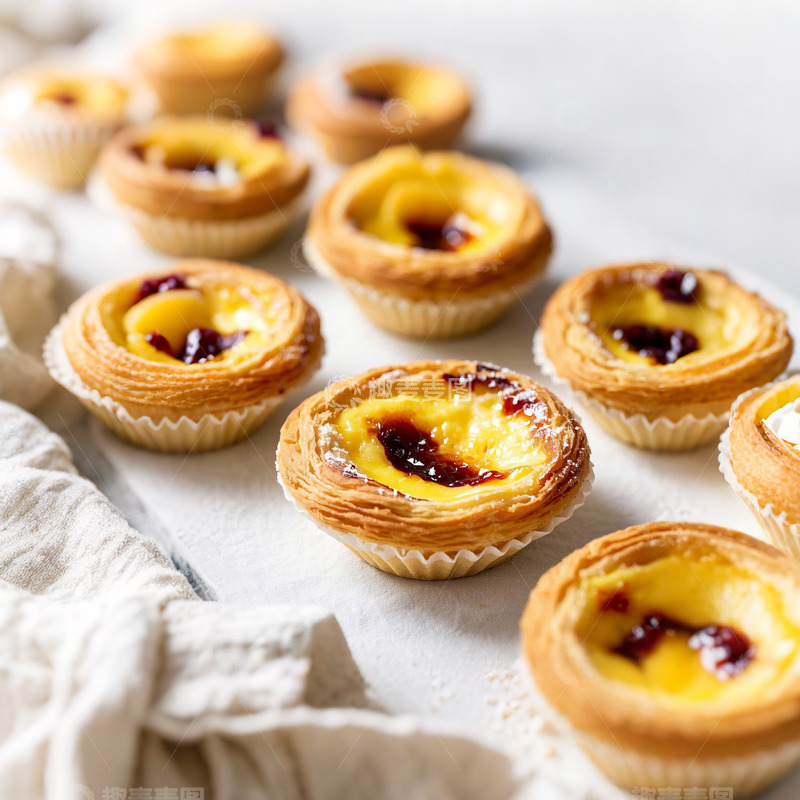 高清大图下载【趣麦麦图】可口美味的下午茶蛋挞儿