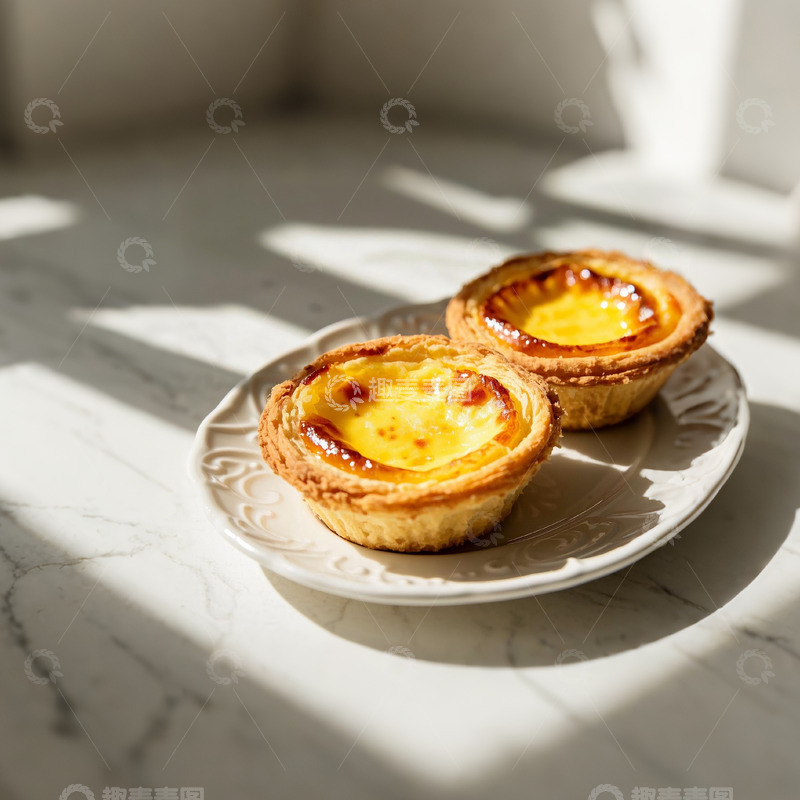 高清大图下载【趣麦麦图】可口美味的下午茶蛋挞
