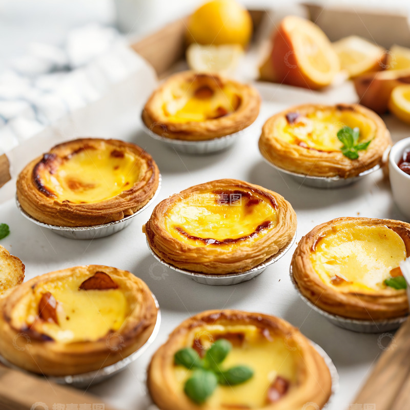 高清大图下载【趣麦麦图】可口美味的蛋挞