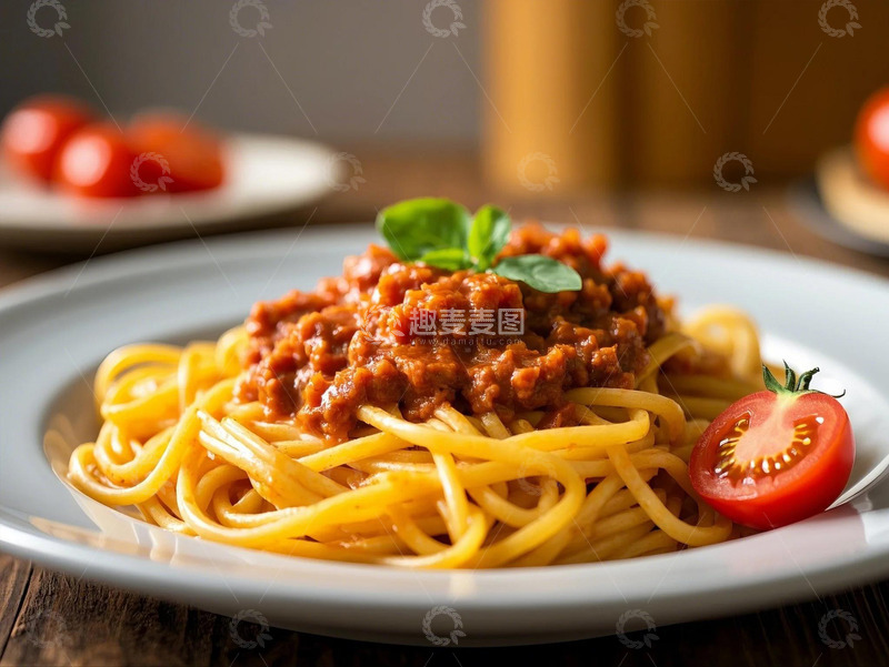 高清大图下载【趣麦麦图】元气满满的番茄肉酱烩意大利面