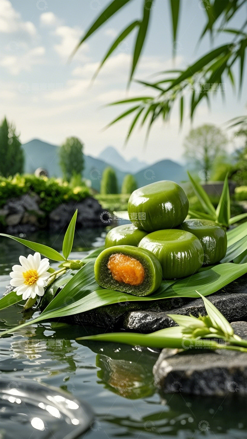 高清大图下载【趣麦麦图】清明节美食青团6