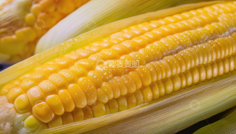 高清大图下载【趣麦麦图】特写：饱满金黄的玉米粒饱满丰收金黄