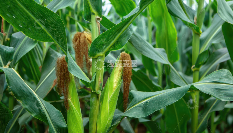 高清大图下载【趣麦麦图】田间绿色的玉米植株