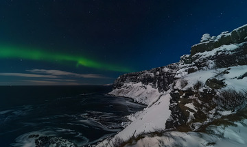 冰川极光奇景