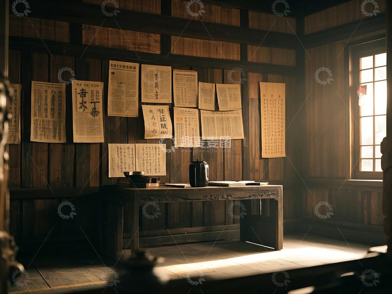 高清大图下载【趣麦麦图】古韵探案风古代书房办案场所高清图3