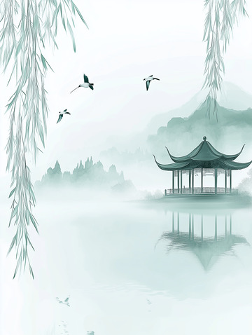 清明水墨背景