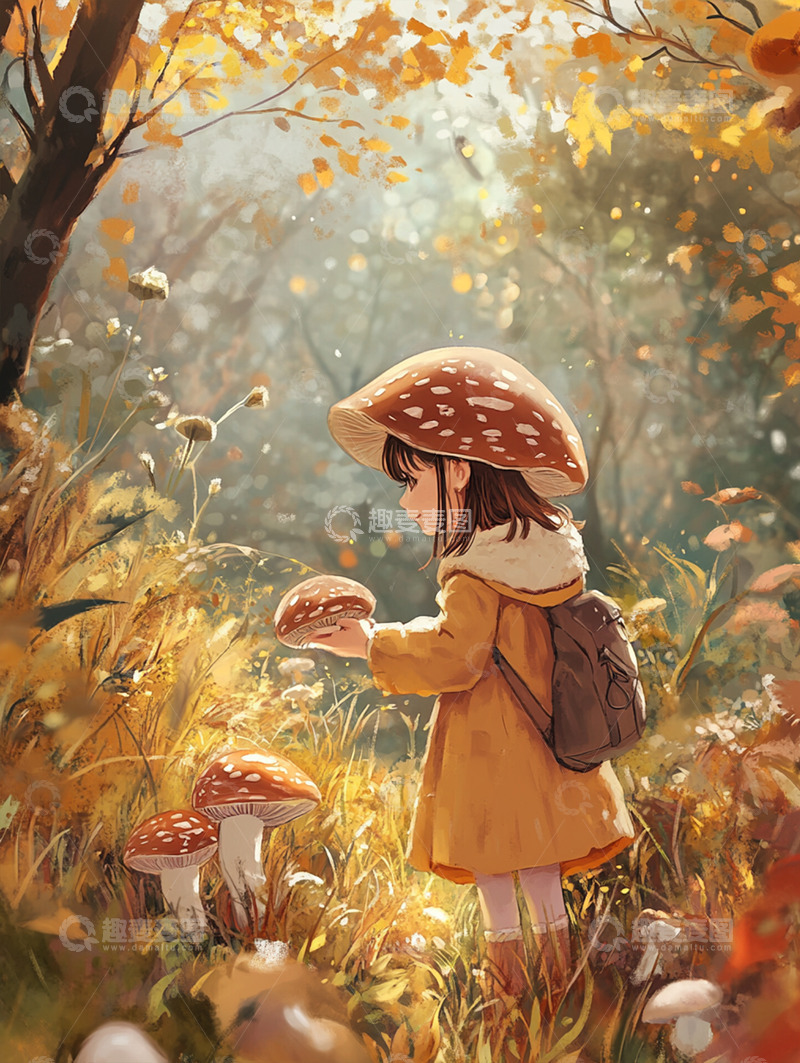 高清大图下载【趣麦麦图】唯美治愈系梦幻插画素材