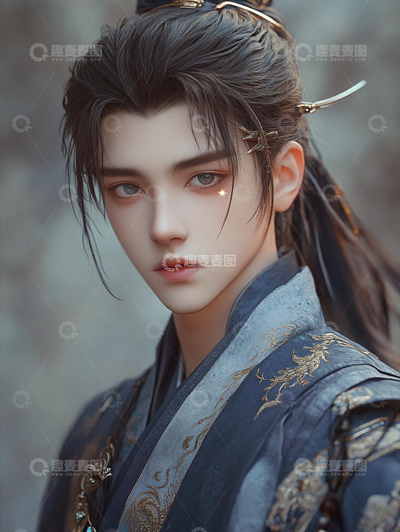 高清大图下载【趣麦麦图】古风--美男46