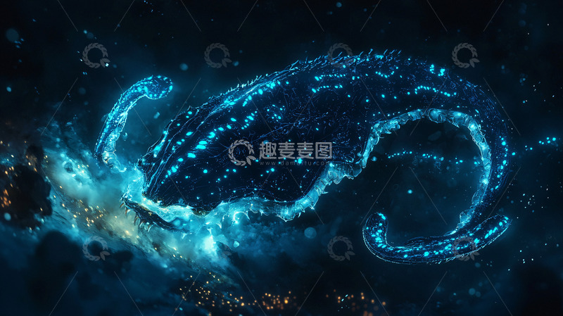 高清大图下载【趣麦麦图】深海发光生物