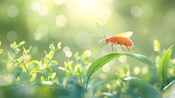 橙色小昆虫高清图片