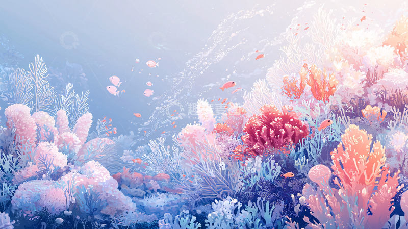 高清大图下载【趣麦麦图】梦幻珊瑚礁海洋世界
