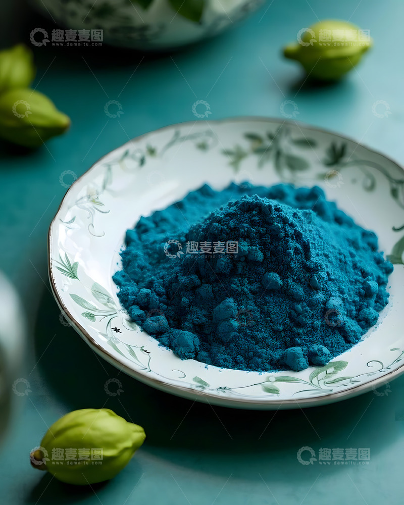高清大图下载【趣麦麦图】栀子蓝粉末食品添加剂色素着色剂1