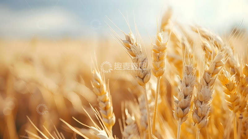 高清大图下载【趣麦麦图】金黄色稻穗特写2