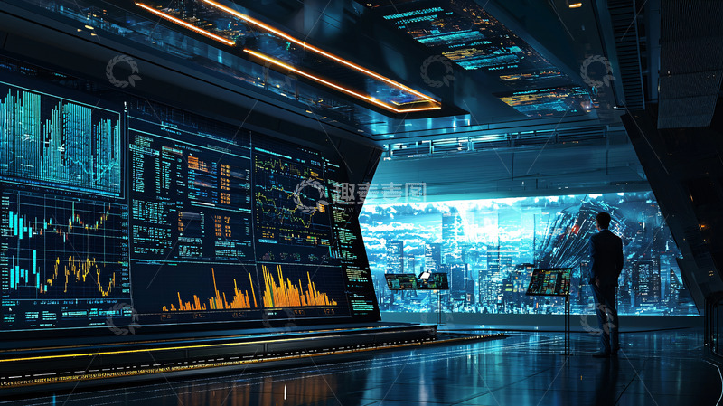 高清大图下载【趣麦麦图】未来科技监控室