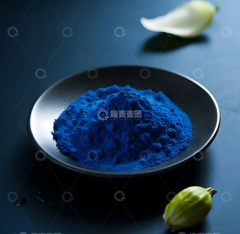 高清大图下载【趣麦麦图】栀子蓝粉末食品添加剂色素着色剂