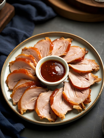 中餐烤鸭片美食摄影