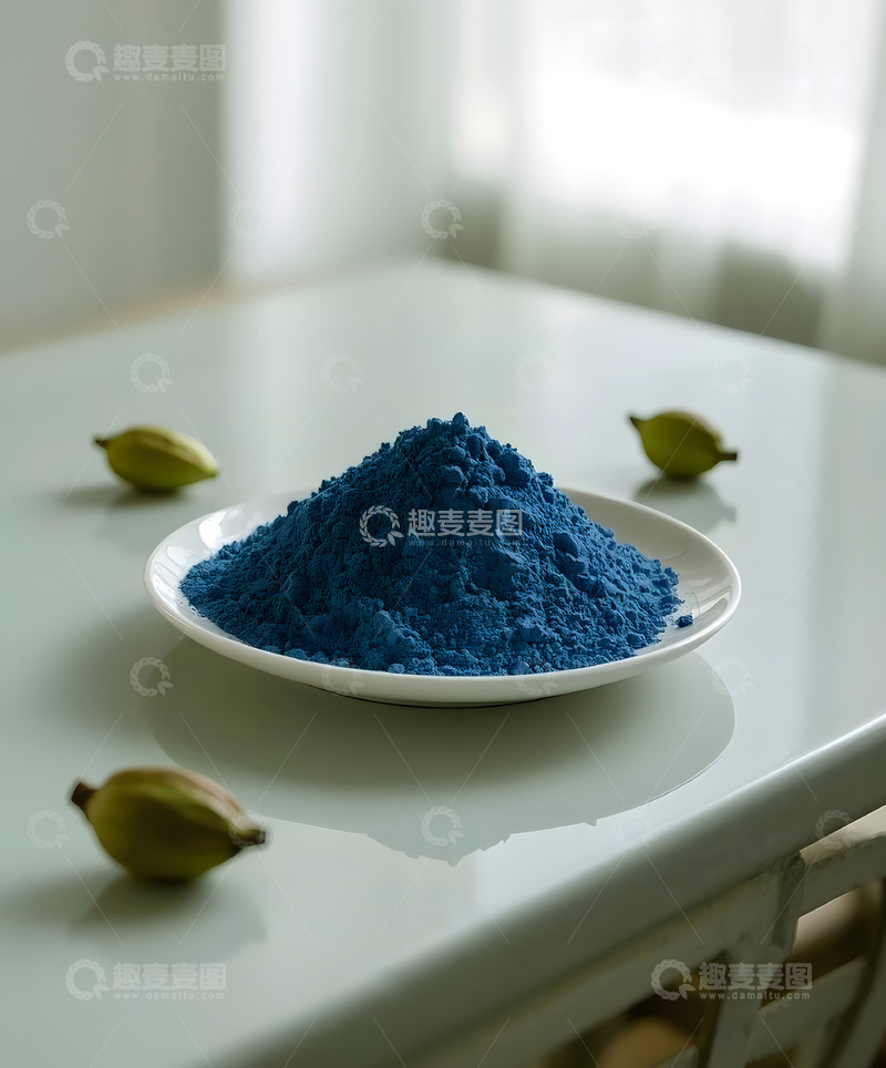 高清大图下载【趣麦麦图】栀子蓝粉末食品添加剂色素着色剂2