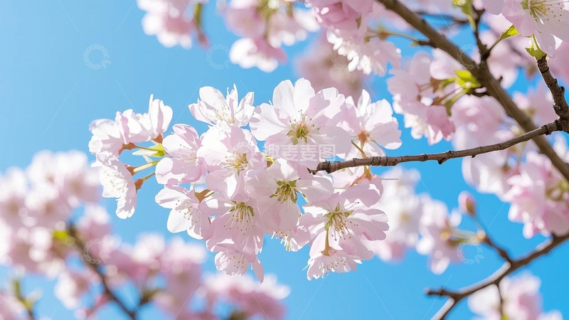 高清大图下载【趣麦麦图】盛开的粉色樱花