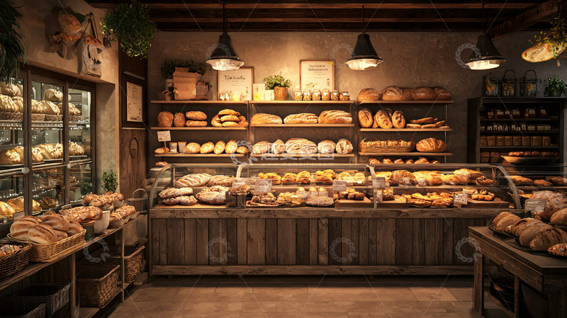高清大图下载【趣麦麦图】复古面包店高清图片