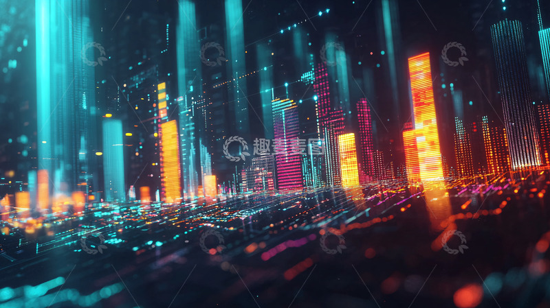 高清大图下载【趣麦麦图】未来都市夜景