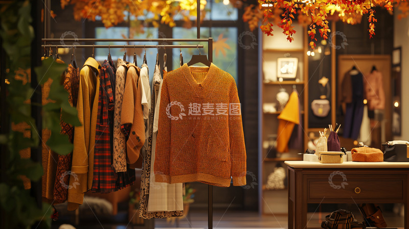 高清大图下载【趣麦麦图】秋季服装店高清图片