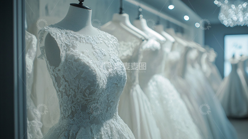 高清大图下载【趣麦麦图】婚纱店婚纱展示